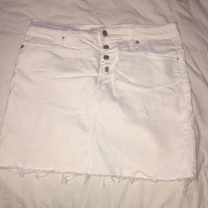 White Hi Rise Skirt